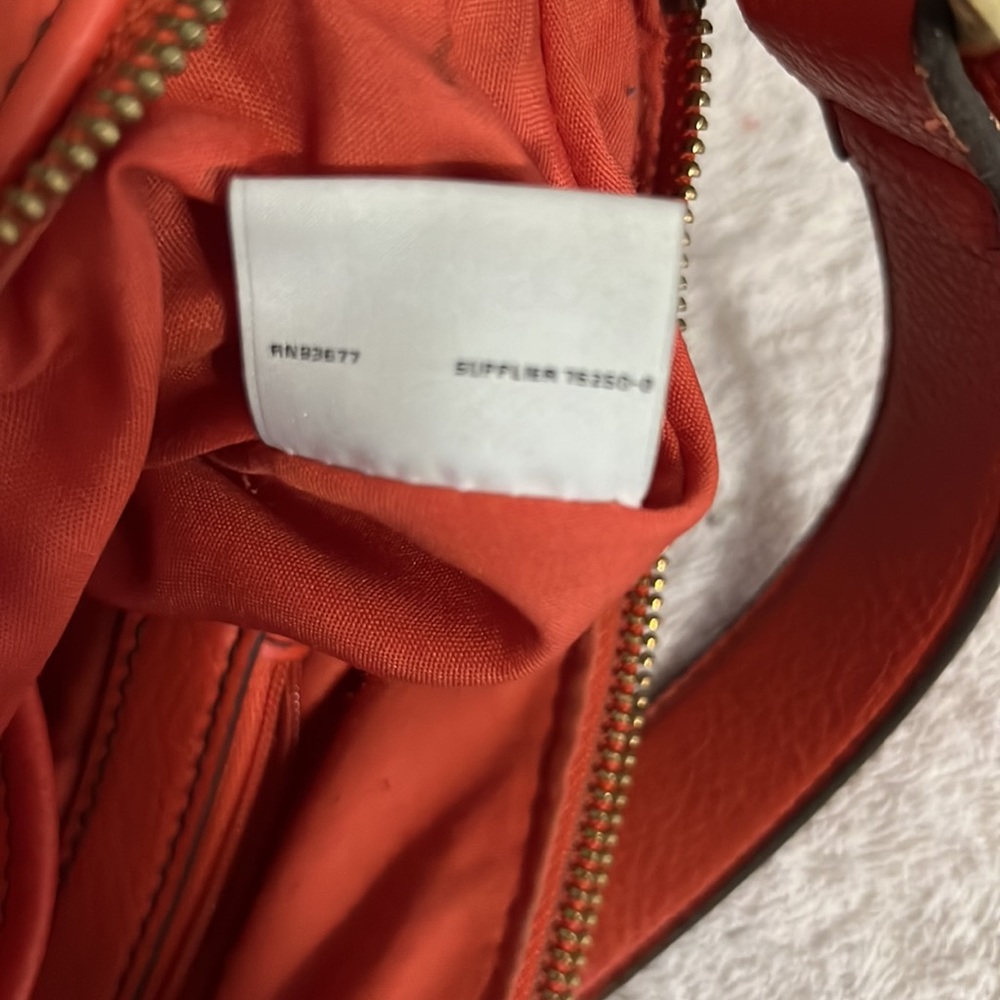 Liz Claiborne Orange Shoulder Bag Zipper Top Closure - Picture 9 of 16